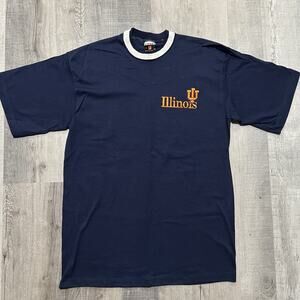 VTG University Of Illinois Fighting Illini 90s Signal Sports College T Shirt L